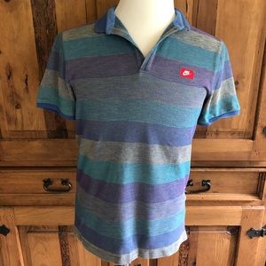 Men’s Nike Casual Striped Polo Shirt Size M